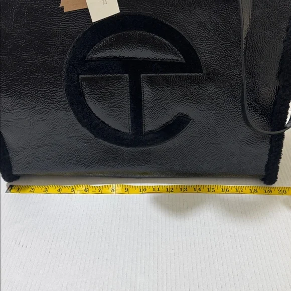 NWT Telfar & UGG Real Sheep Fur Black Large Shearling Shopping Bag - Picture 9 of 11